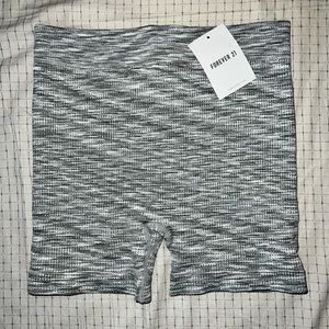 Grey Biker Shorts Casual Leggings Athletic Spandex Size S/M